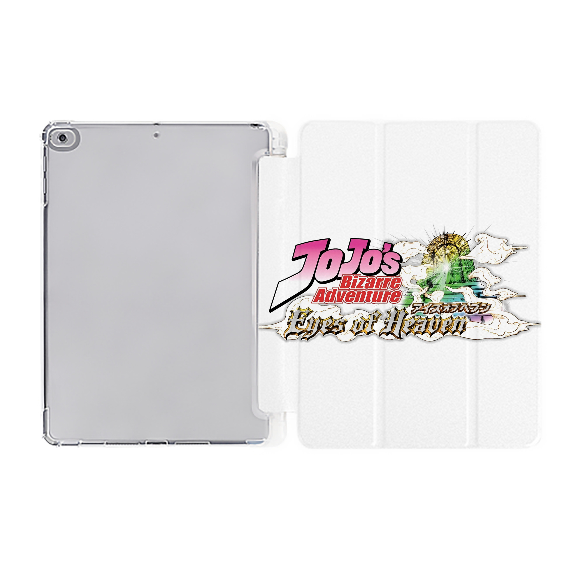 （画像用） ジョジョの奇妙な冒険 JoJo's Bizarre Adventure IPad ケース ペン収納付き 三つ折りスタンド PUレザー×シリコン 対応機種9.5/10.5/10.9インチ